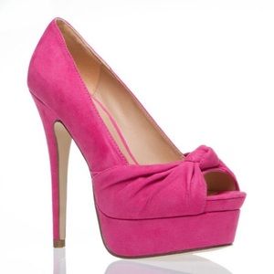 Faux suede pink stiletto